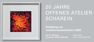 Einladung zum Offenen Atelier Scharein am 11.10.2025